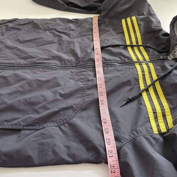 Vintage‎ Adidas Mens M Jacket 90s Packable Hood Zip Nylon Retro Windbreaker Y2K - Picture 6 of 11